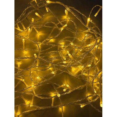 300 led 30 m di luce decorativa con timer per esterni filo trasparente ambra - Feeric lights & christmas