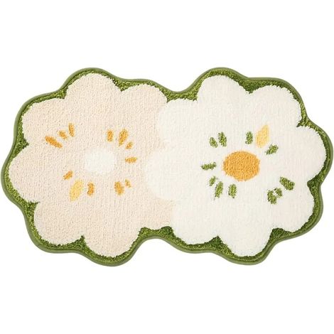 Tapis bain microfibre épais vert, ultra absorbant, antidérapant, lavable pour salle de bain ou entrée Label (1/5)