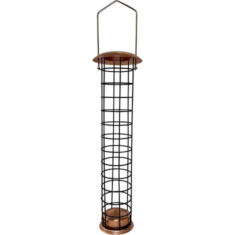 Large Copper Style Hanging Bird Suet Fat Ball Feeder (1/5)