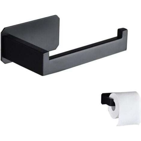 Devidoir Papier Toilette Acier Inoxydable Derouleur Papier Toilette Mural Original Sans Percage Noir Porte Papier Toilette Adhesif 3M Pour Decoration Salle de Bain WC Accessoire Cuisine-- (1/4)