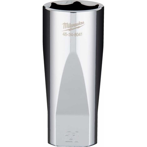 Steckschlüssel Milwaukee 3/8 lang flaches Design Chromfinish (1/2)
