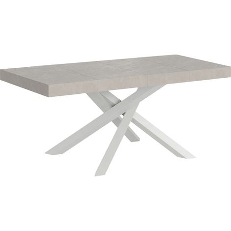 Table Extensible Volantis Premium Cashmere 140/244X90 Cm Avec Pieds Blancs (1/5)
