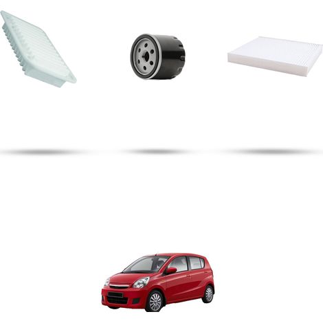 Kit tagliando 3 filtri compatibile con Daihatsu Cuore VII 1.0 51KW dal 2007 (1/5)