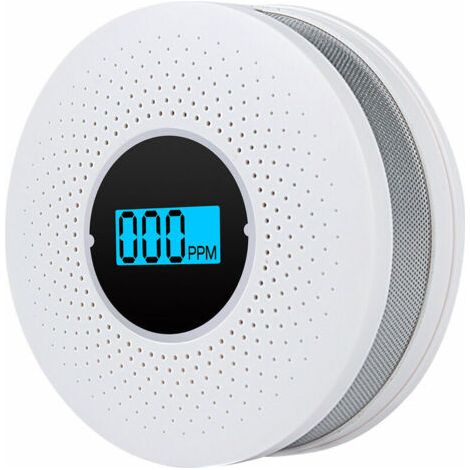 Detecteur Combine De Fumee Et De Monoxyde De Carbone Avec Affichage Sonore Et Alarme Flash Et Alarme Led Detecteur Intelligent De Fumee Et De Co Pour La Maison Entreprise Entrepot D'Usine Detecteur De (1/5)