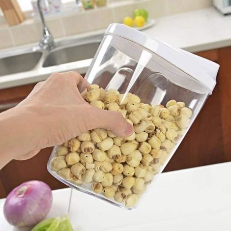 5 Pièces Boîte de conservation,Transparent,Hermétique,Rangement,Céréales,Fruits secs,Cuisine (1/5)