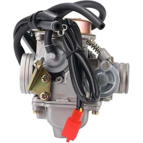 Carburador PD24J para motores GY6 de 125 cc y 150 cc de 4 tiempos para ATV con arranque eléctrico. (1/4)