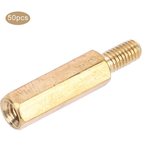 Entretoise Laiton M3 x 15mm, Kit de Remplacement à Écrous Hexagonaux Simple Tête pour Cartes PCB, 50 Pièces, Douille de Montage (1/5)
