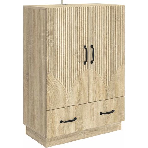 Aparador Roble Sonoma 66 x 34,5 x 92 cm Madera de Ingeniería vidaXL