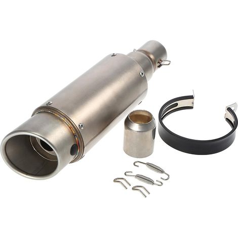 38-51 mm mattierter, abgewinkelter Auspuffschalldämpfer, anpassbar für Motorräder und Quads, universell