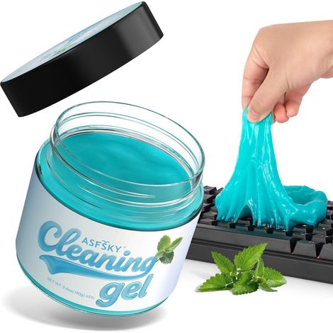 Gel nettoyant multi-usage pour voiture et intérieur, réutilisable, bleu ciel (1/5)