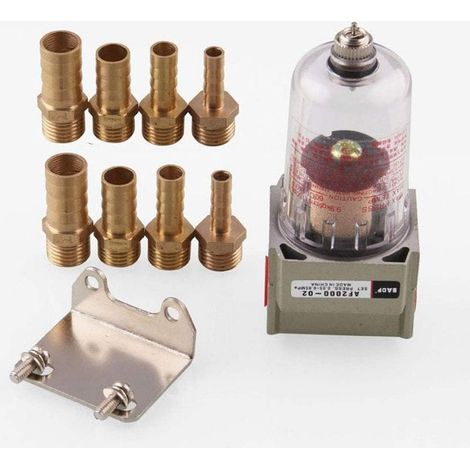 Kraftstofffilter für Autos, universeller Inline-Benzinfilter, Motorölabscheider mit 6/8/10/12-mm-Anschlussschläuchen, Filter für Verunreinigungen im Auto – Silber, Einheitsgröße (1/5)