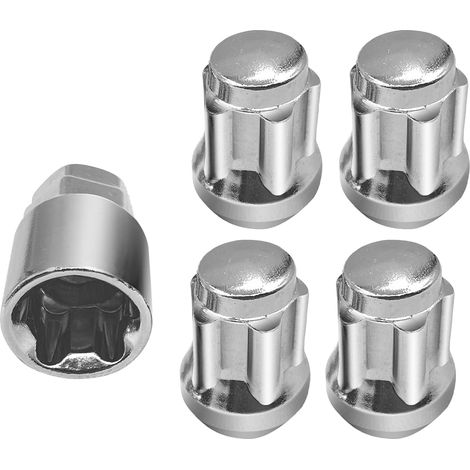 Verrou De Roue - Filetage M14 x 1.5 - Siege Conique 60 Degres - Pour Jantes A Siege Conique - Lot De 4 (1/5)