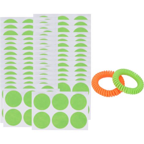 Bracelet anti-moustiques autocollant (32 pièces) - Imperméable, résistant à la transpiration et portable - Extrait de plantes (1/5)