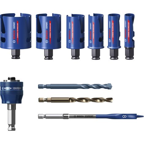 Bosch EXPERT Construction Material Power Change Plus Hole Saw 10 pcs 2608901951