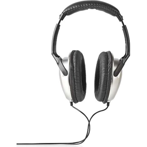 Auriculares supraaurales con cable longitud del cable 270 m control de volumen negro plata (1/5)