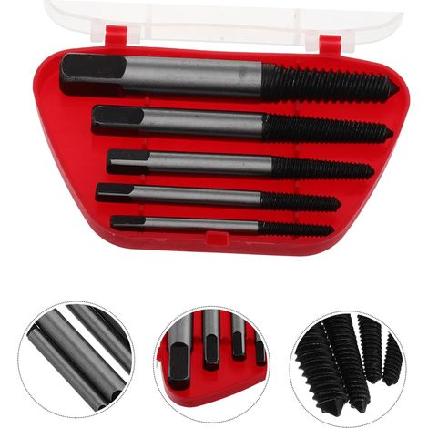 5pièces Extracteur De Vis Endommagées Kit Professionnel Pour Retirer Boulons Cassés Et Vis Déformées Outils Et Fiables (1/4)