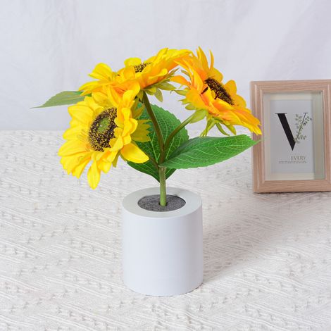 Lámpara de noche LED recargable de 3 cabezas con forma de girasol para la habitación de niñas (regalo) (1/5)