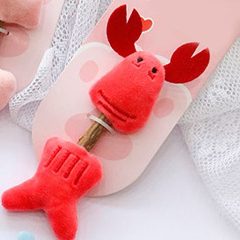 Anneau de dentition en bois Polygonum pour chat, bâton en peluche, soins dentaires, jouets à mâcher, jouet de nettoyage des dents de chaton, tige molaire interactive (1/5)