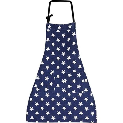 Tablier Tablier de Cuisine(Bleu Marine),Tablier de Cuisine Femme Tablier pour Cuisine,Ajustable en Lin de Coton Tablier pour Cuisine Familial Restaurant Barbecue (1/4)