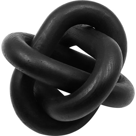 Decorazione a tre sezioni con nodo in legno nero, decorazione a catena in legno, per soggiorno, camera da letto, tavolino da caffè, libreria, camino, ornamenti in legno fatti a mano (1/5)