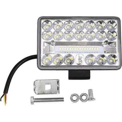 Projecteur de travail LED carré 4 pouces pour voiture, 108 W, 36 LED, barre, 12 V/24 V, pour camions et quads tout-terrain. (1/4)