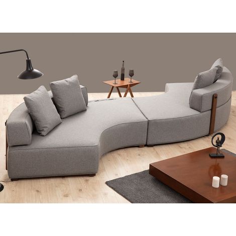 Ecksofa Gondol S Grau