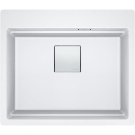 Evier Franke Kubus 2.0 Pro Fragranit+ KNG610-53 - Blanc Artic (Moucheté) - Vidage : Manuel