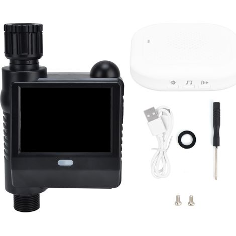 Programmateur d'arrosage solaire intelligent avec application, contrôleur automatique pour jardin extérieur, connexion Wi-Fi 2.4G, filetage G1/2, alimentation stable par panneau solaire et batteries r (1/5)