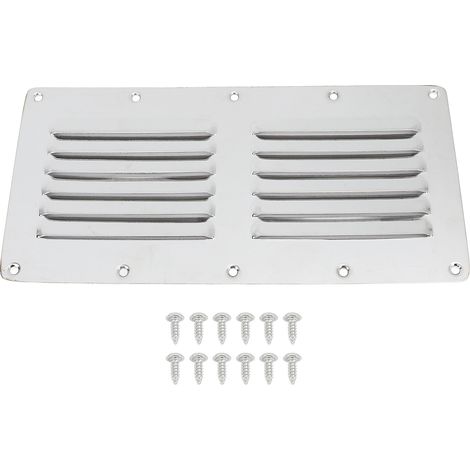 Grille d'aération à persiennes pour bateau, en acier inoxydable 304 antirouille, avec vis de fixation, pour yachts et camping-cars, 230 x 115 mm / 9,1 x 4,5 pouces (1/5)
