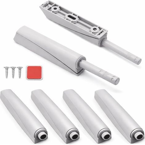Set von 6 Drucktüren Push To Open - Schranktürdämpfer - Soft-Verschluss - Zur Ausstattung von Möbeln, Schubladen (1/5)