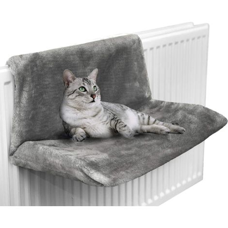 Lit chauffant et confortable pour animaux de compagnie, adapté aux chats et aux chiens (gris) (1/5)