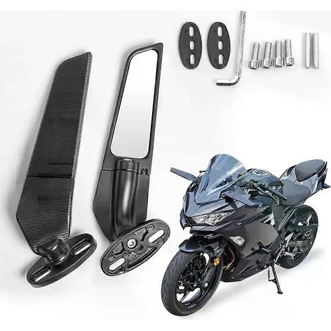 Seitenspiegel Rückspiegel Modifizierter Windabweiser Rotierender Espelhos Moto Espejo RetrovisorJXLGV für Yamaha YZF R125 R25 R15V3 R1S (1/5)