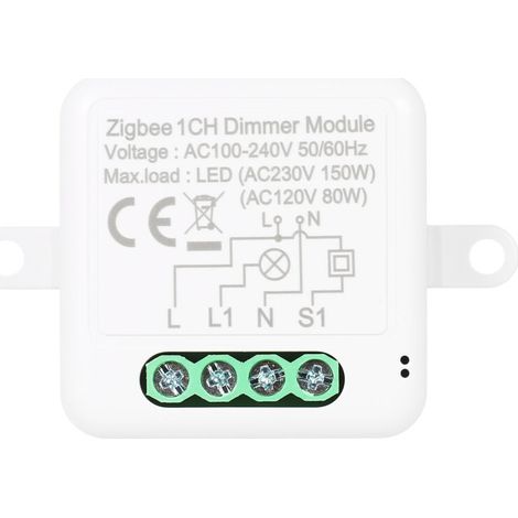 Module de variateur Zigbee, télécommande d'application, interrupteur de rideau, fonctionne avec Alexa Google Home, interrupteur 1 gang,Timing Voice Control Dimmer interrupteur (1/5)