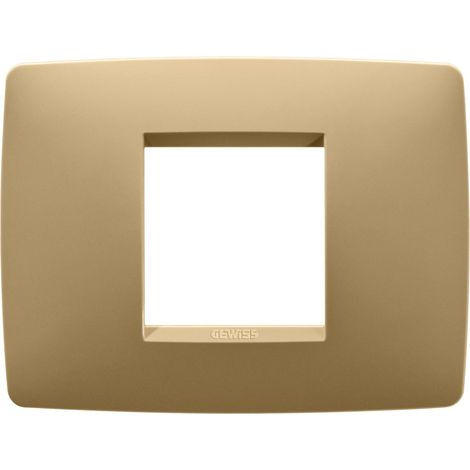 PLAQUE ONE RECTANGULAIRE 2P OR GEWISS GW16102VO