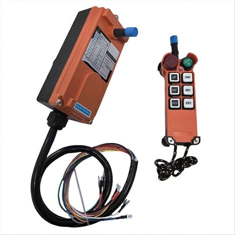 Télécommande industrielle sans fil E1 AC220V pour pont roulant, interrupteurs radio de grue, boîtier de commande à distance 220V, télécommande double vitesse pour palan et portique (1/5)