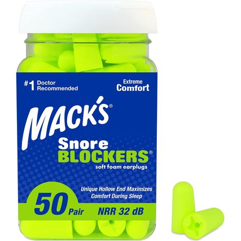 Lot de 50 paires de bouchons d'oreille anti-ronflements en mousse souple - 32 dB - SNR 37 dB - Bouchons d'oreille confortables pour dormir, ronflements, bruits forts et voyages (1/5)
