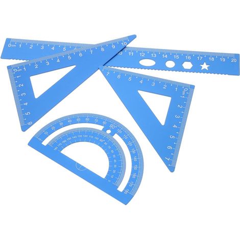 Kit de règle en aluminium 20 cm, conception ergonomique et (1/5)