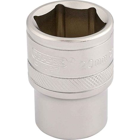Draper H-MM/MS 1/2in Square Drive 6 Point Metric Socket 20mm
