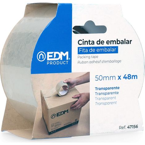 Cinta de Precinto Transparente 48 Micras 50m x 50mm EDM (1/2)