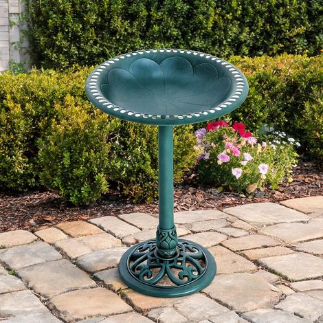 Abreuvoir pour oiseaux sur pied avec bol en PP de 50 cm (1/5)