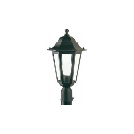 Schwarze Außenlampe aus Aluminiumguss mit transparenten Glasdiffusoren (1/4)