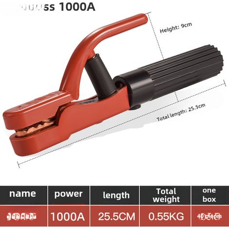 Pince à souder Goddess 300A/800A, soudage à chaud sans chaleur, cuivre pur, anti-chute, pince pour machine à souder industrielle 600A (grande pince à souder Goddess 600A) (1/5)