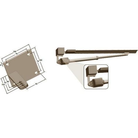 Ferrure de poteau 85/104 gauche ou droite pour twist 200E / EL Sommer- 1 ferrure - (1/2)