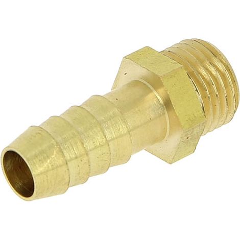 Anquier – Raccord laiton cannelé 1/4" mâle – Filetage plomberie – Ø intérieur 8mm – Température max +70°C – Pour tuyau polyéthylène