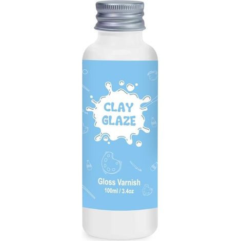 Vernis Brillant pour Argile Autodurcissante 100 ml, Protection Anti-Fissures, Rayures et Abrasion pour Pots et Créations en Argile (1/5)