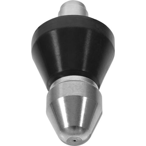 1/4 Inch High Pressure Washer Nozzle for Sewer Cleaning Compact and Practical Cleaning Machine Accessory Stainless Steel Nozzle for Drain Cleaning, 1 Front Hole and 3 Rear Holes (1/5)