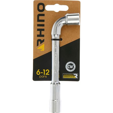Rhino - Chiavi tubolari e a Tubo, Chiave per Tubo da 12 mm - Diametro 12 mm - Impronta 6/12 Esagonale - Realizzato in Acciaio (Cromo Vanadium) - Garanzia a Vita - Diverse Misure Disponibili (1/4)