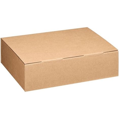 Boîte postale kraft brun simple cannelure H 12 x L 30 x P 43 cm - Lot de 50 - Maxiburo