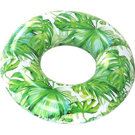 Bouée de natation gonflable en forme de feuille pour enfants et adultes, anneau flottant PVC portable et pliable (1/5)