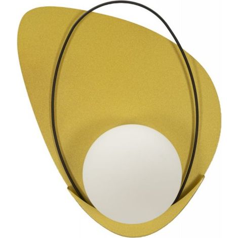 Lampada da parete in metallo e vetro per interni Circly